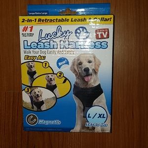 Lucky leash harness retractable leash &collar L/XL